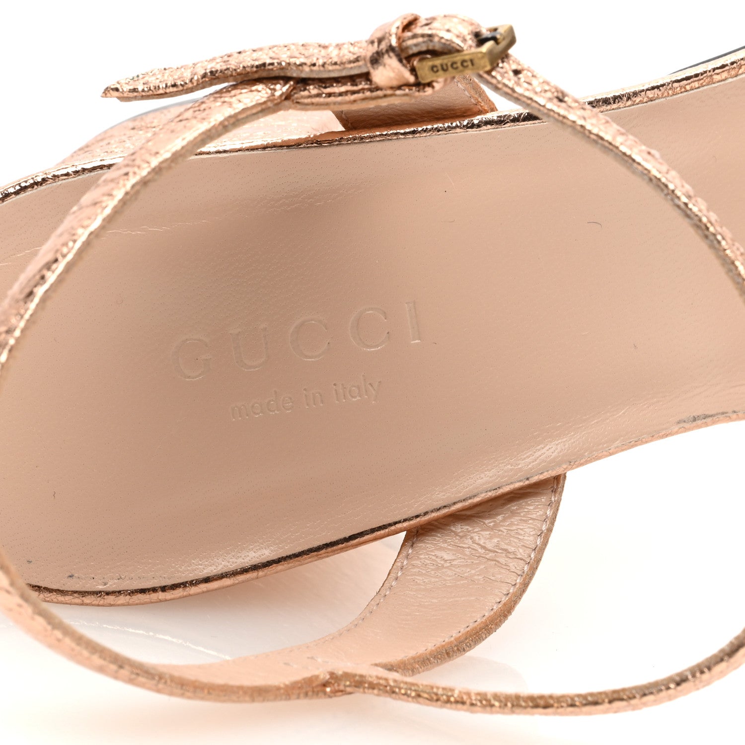 Gucci Galassia GG Marmont Ankle Wrap 75mm Sandals 37.5 Salmone 7 of 7
