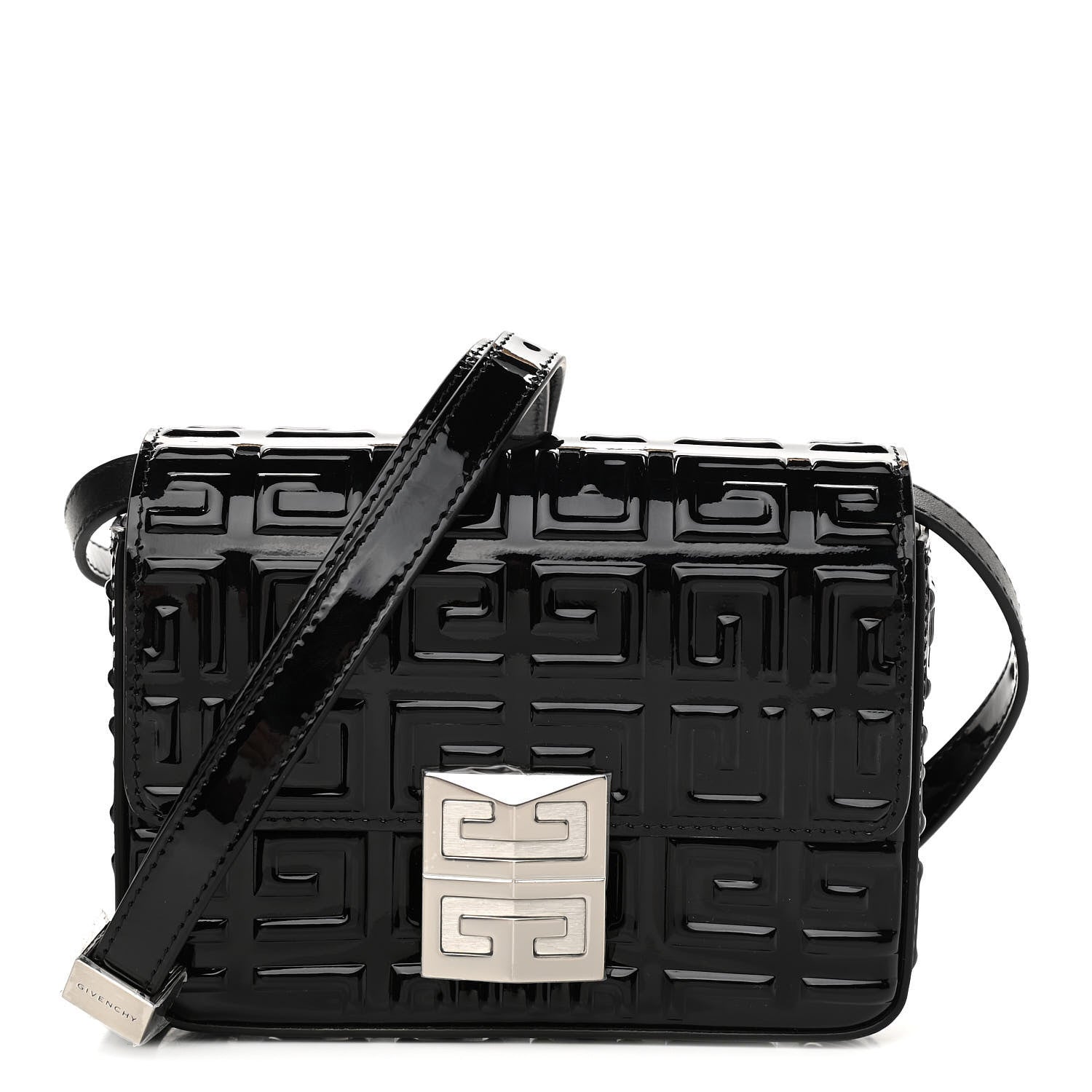 Givenchy Calfskin 4G Embossed Small Crossbody Black 1 of 10