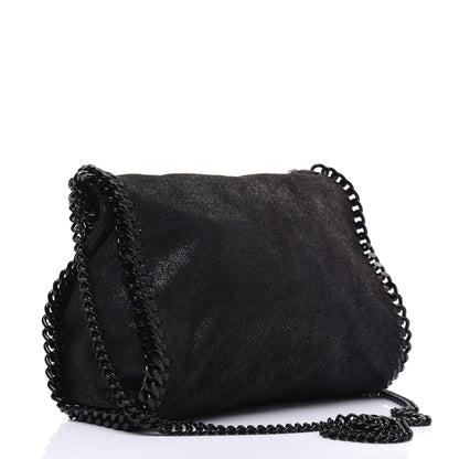 Stella McCartney Shaggy Deer Mini Falabella Fold Over Tote Black 3 of 11