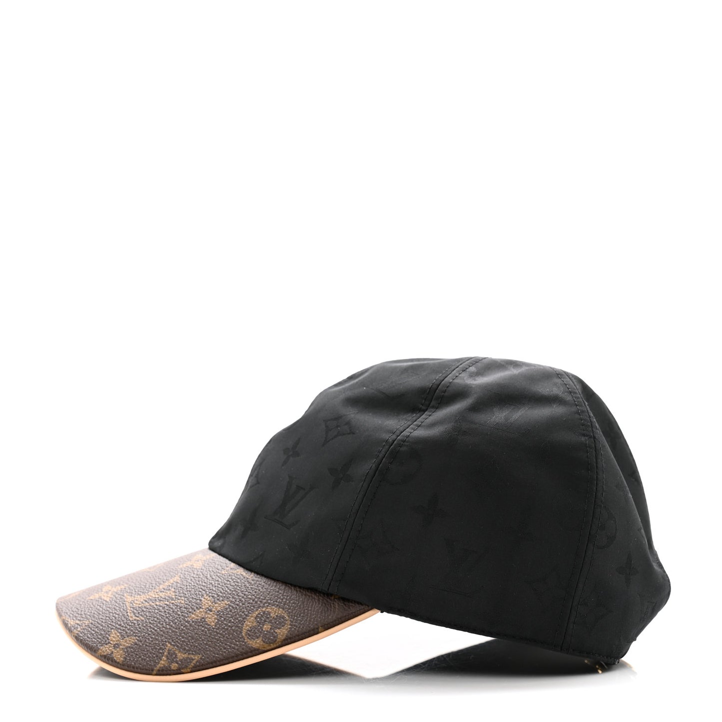 Polyester Silk Monogram LV Get Ready Cap M Black