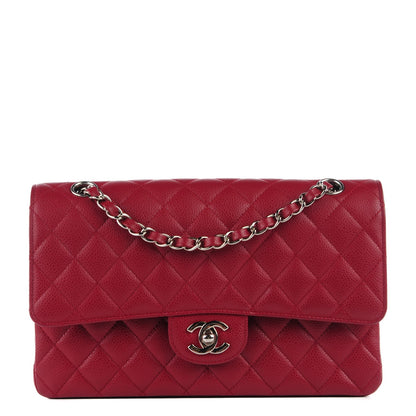 Chanel Caviar Quilted Medium Double Flap Dark Red 1 of 8