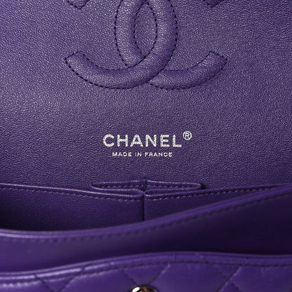 Chanel Lambskin Quilted Medium Double Flap Purple 10 of 13