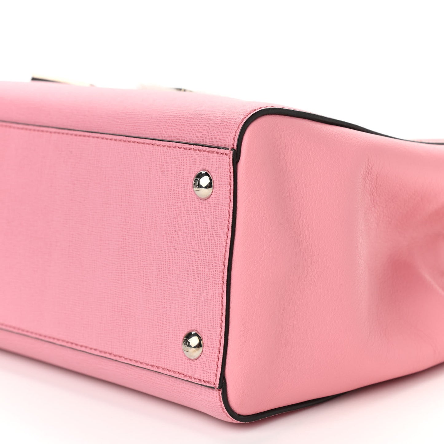 Vitello Elite Flamingo Mink Monster Charm Petite 2Jours Tote Pink Multicolor