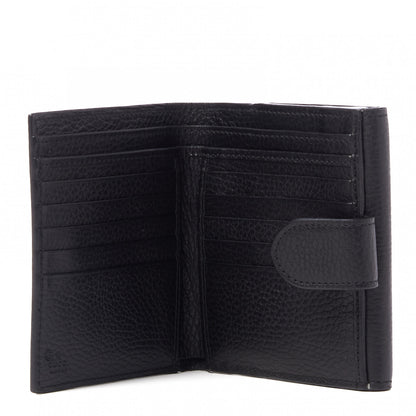 Gucci Dollar Calfskin Interlocking G French Wallet Black 6 of 7