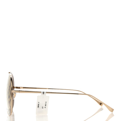 Fendi Metal Fendi Forever Aviator Sunglasses FF0407/G/S Gold 3 of 7