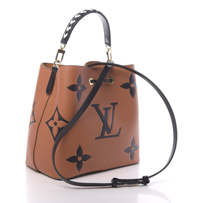 Louis Vuitton Empreinte Monogram Giant Crafty Neonoe MM Caramel Black 3 of 10