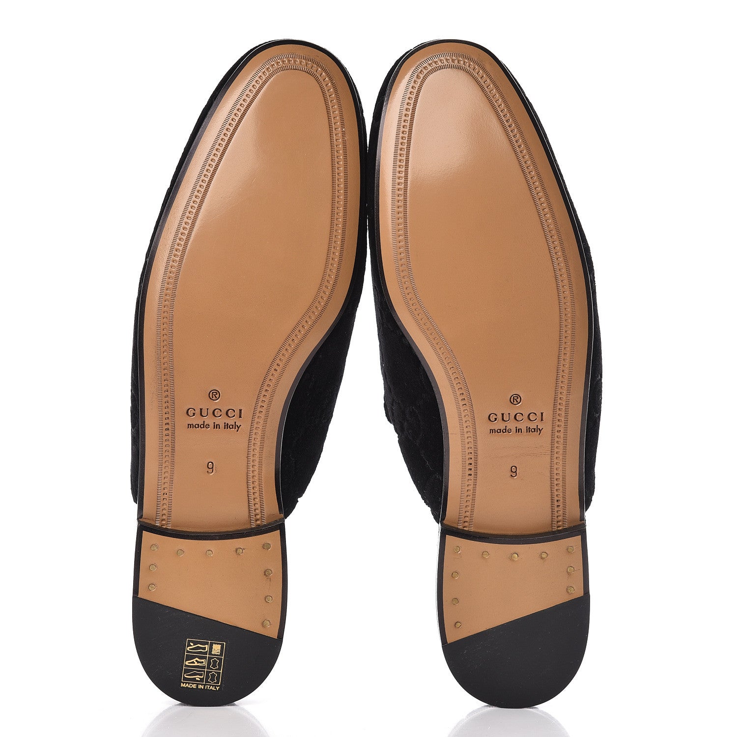 Gucci Velvet GG Monogram Mens Princetown Slippers 9 Black 6 of 10