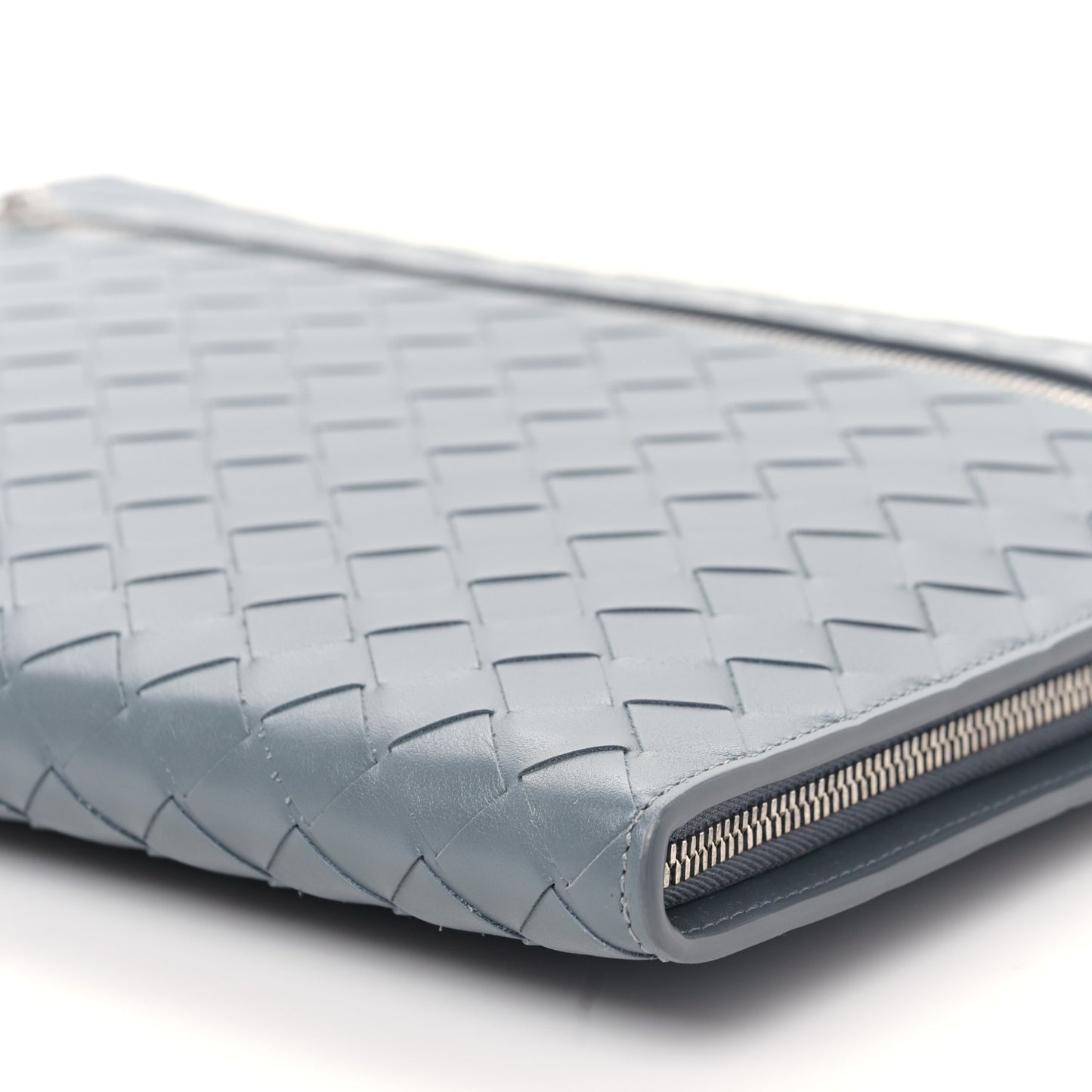 Calfskin Intrecciato Small Document Case Thunder