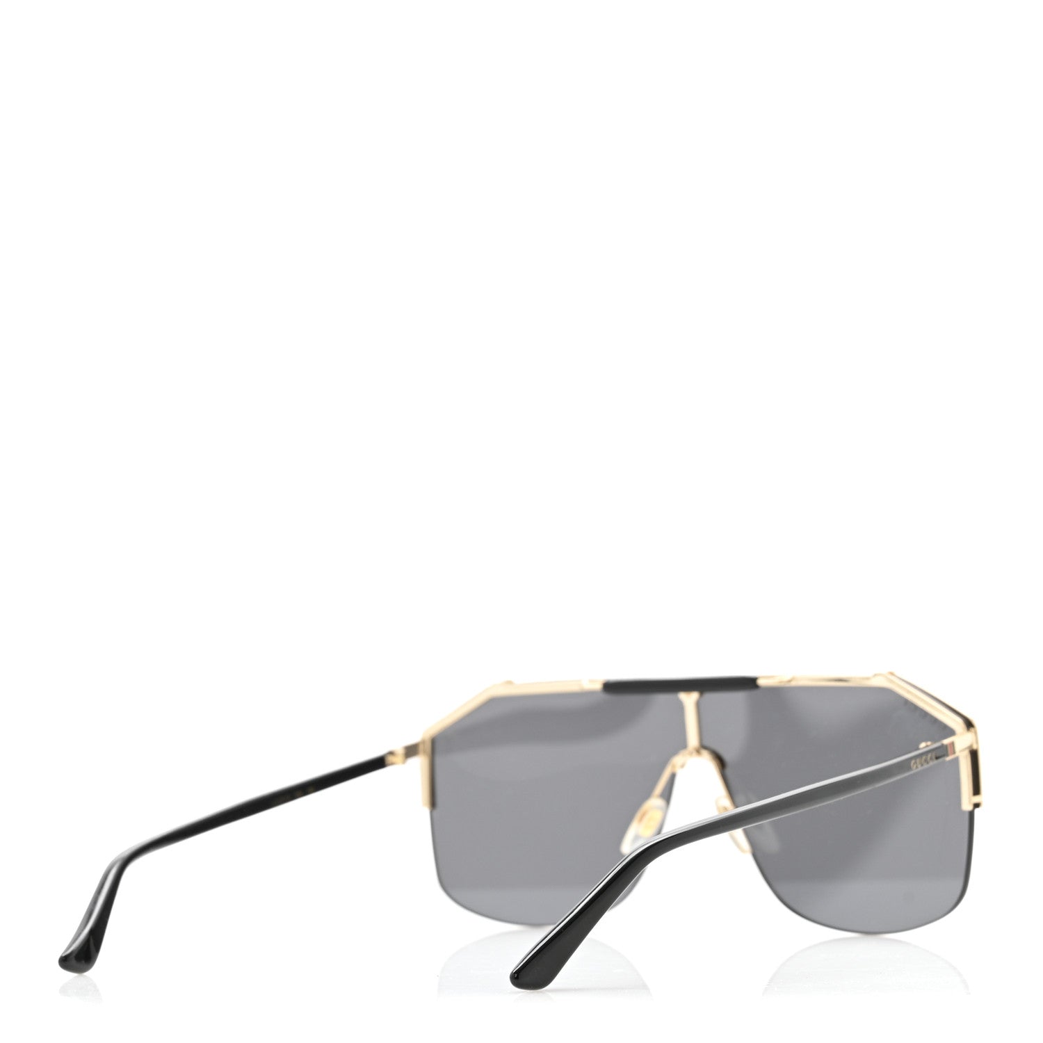 Gucci Metal Rimless Square Sunglasses GG0291S Black Gold 4 of 8