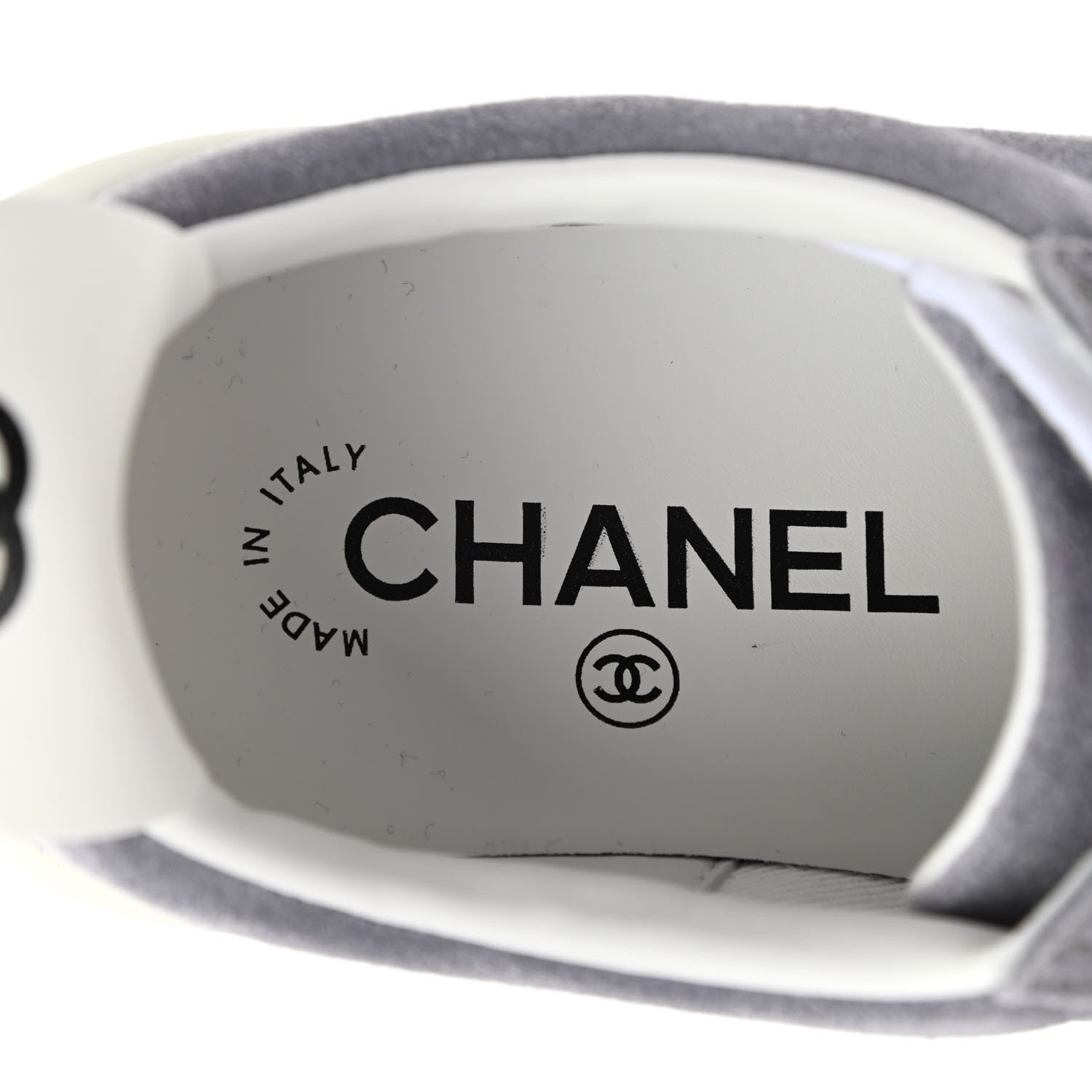 Chanel Suede Calfskin Womens Sneakers 35 Dark Gray 7 of 8