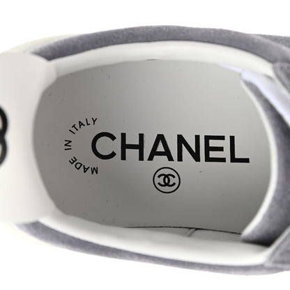 Chanel Suede Calfskin Womens Sneakers 35 Dark Gray 7 of 8