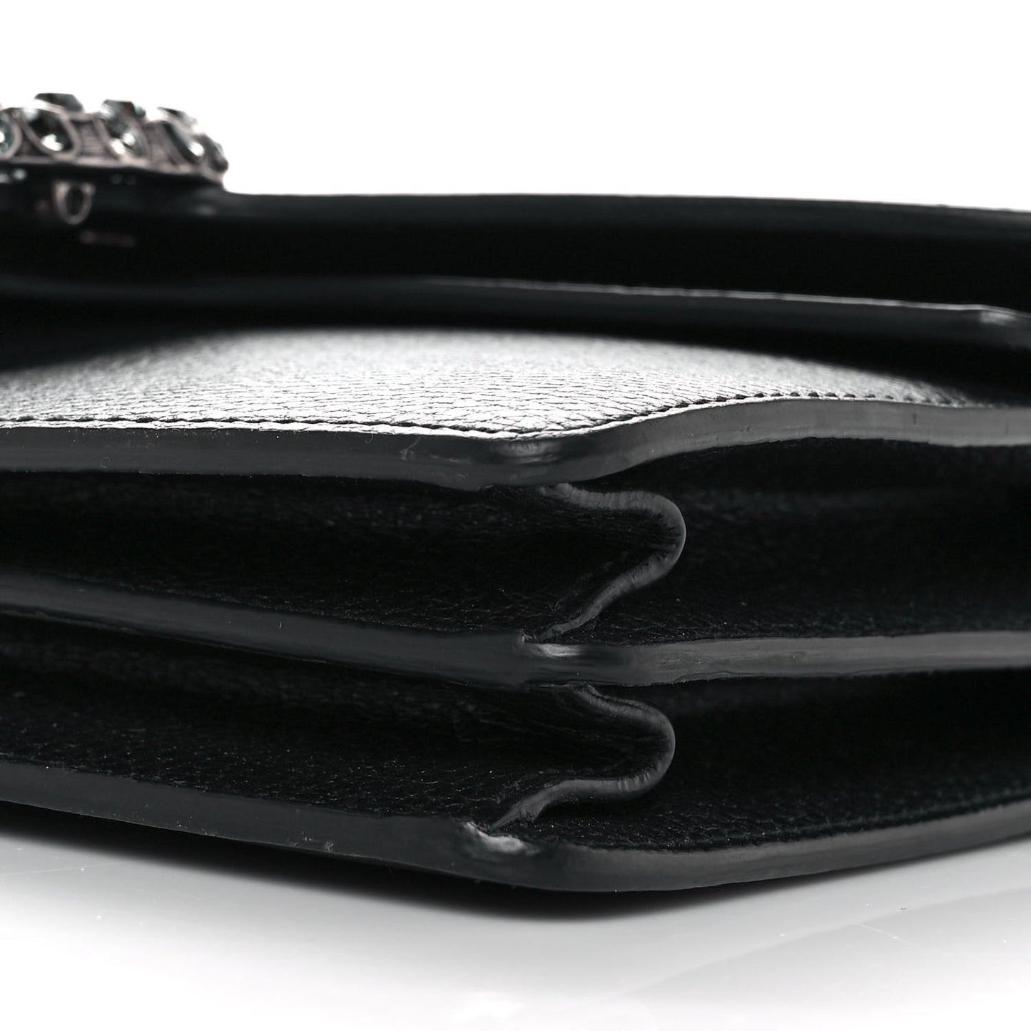 Pebbled Calfskin Small Dionysus Shoulder Bag Black