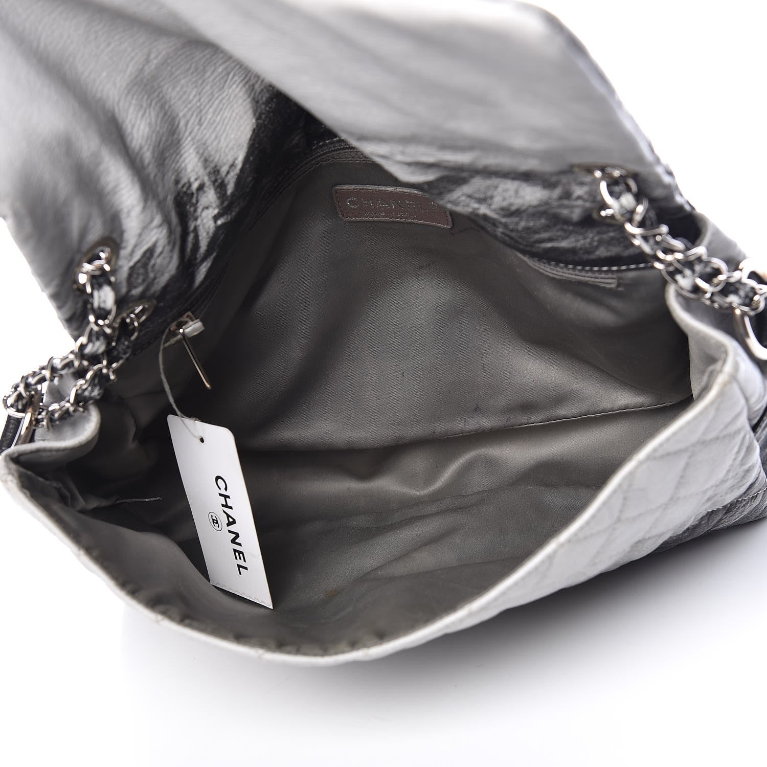 Chanel Vinyl Quilted Jumbo Melrose Degrade Flap Black 6 of 15
