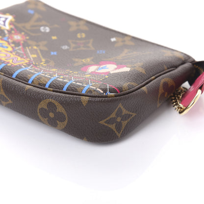 Louis Vuitton Monogram 2020 Christmas Animation Roller Coaster Mini Pochette Accessories Pivoine 7 of 11