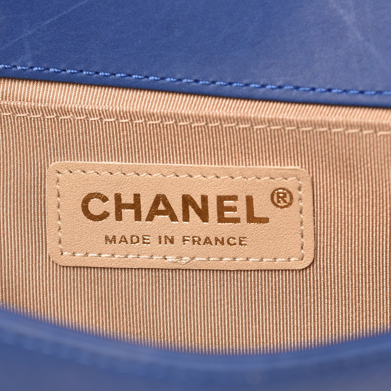 Chanel Lambskin Woven Small Chateau Boy Flap Blue 7 of 12