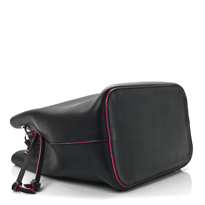 Louis Vuitton Calfskin Lockme Bucket Black 4 of 8