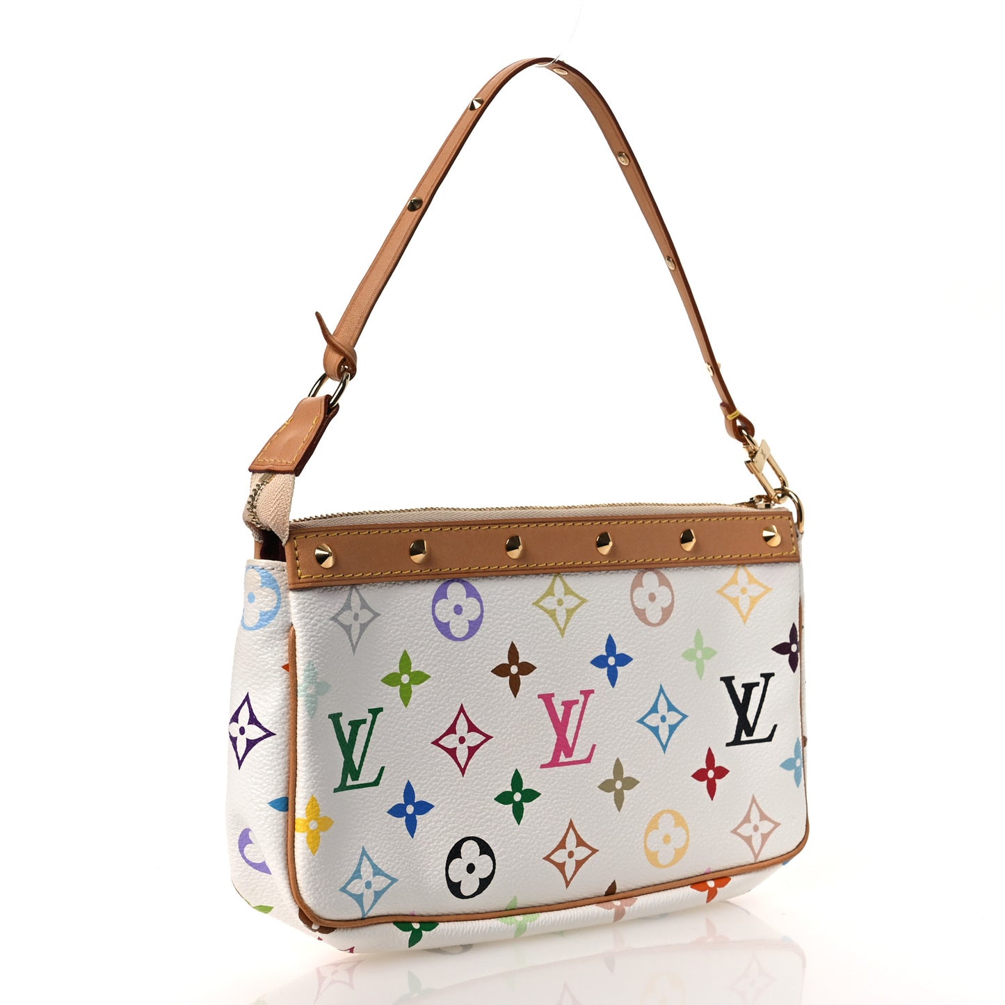 Monogram Multicolor Pochette Accessories White