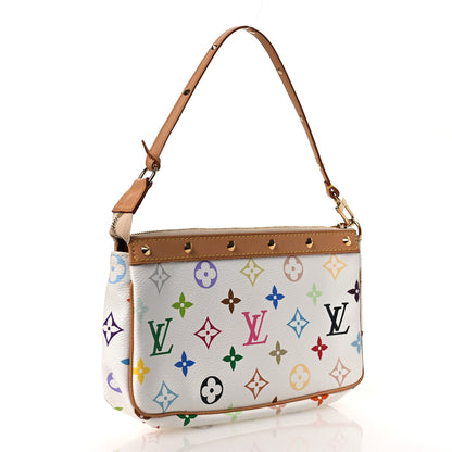 Louis Vuitton Monogram Multicolor Pochette Accessories White 3 of 11
