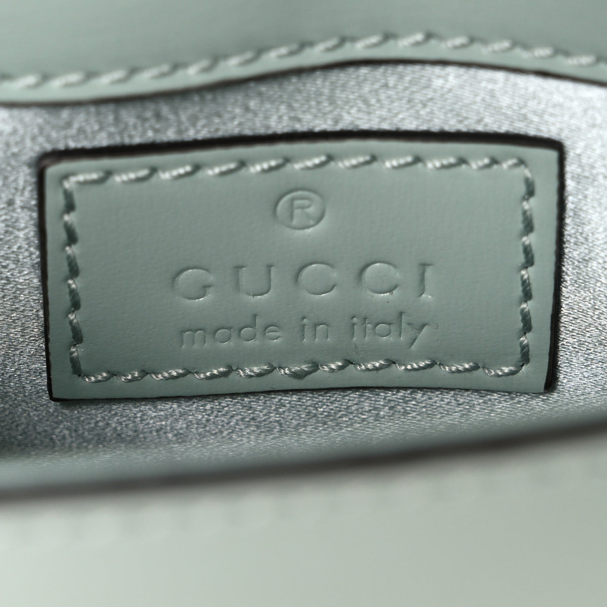 Gucci Boarded Dyana Lux Nano Bamboo 1947 Top Handle Chain Bag Salvy Green 6 of 11