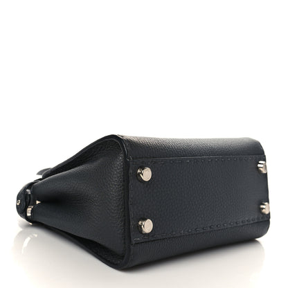 Fendi Cuoio Romano Selleria Bi-Color Mini Peekaboo Iconic Satchel Asfalto Latte 4 of 6