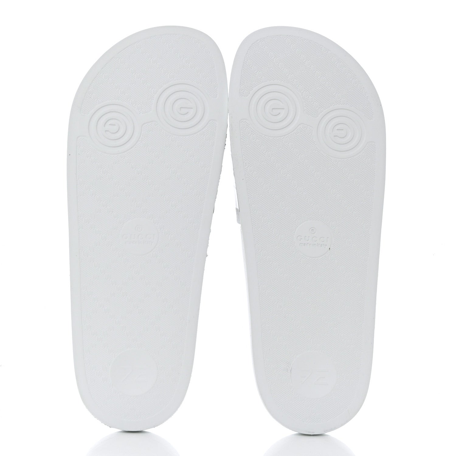 Gucci Rubber Web Mens Pool Slide Sandals 8 Great White 5 of 10