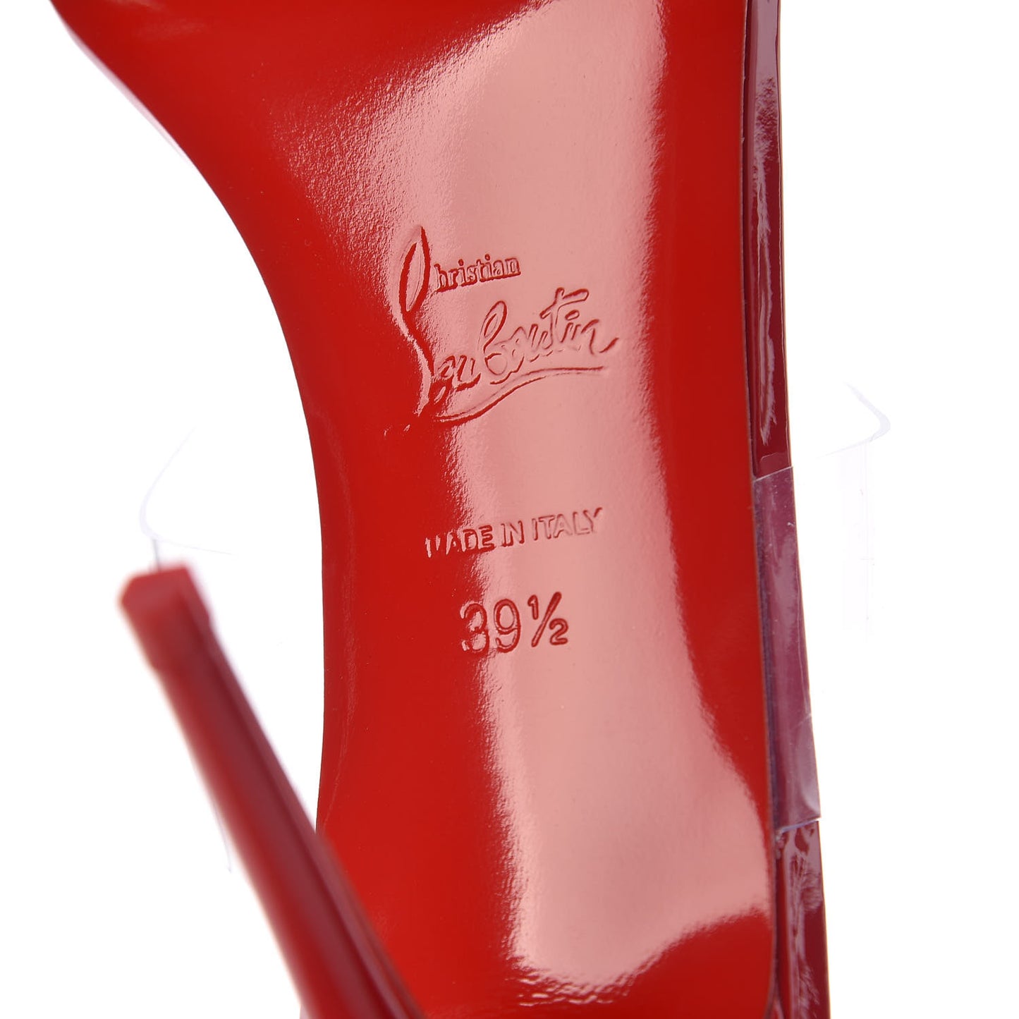 Patent PVC Just Nothing 85 Slide Sandals 39.5 Loubi