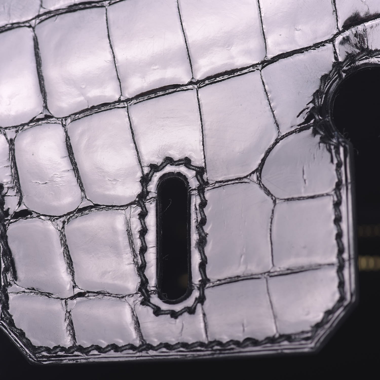 Hermes Taurillon Novillo Shiny Niloticus Crocodile Birkin Touch 25 Black 16 of 42