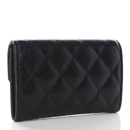 Chanel Caviar Quilted Flap Card Holder Black 2 of 8