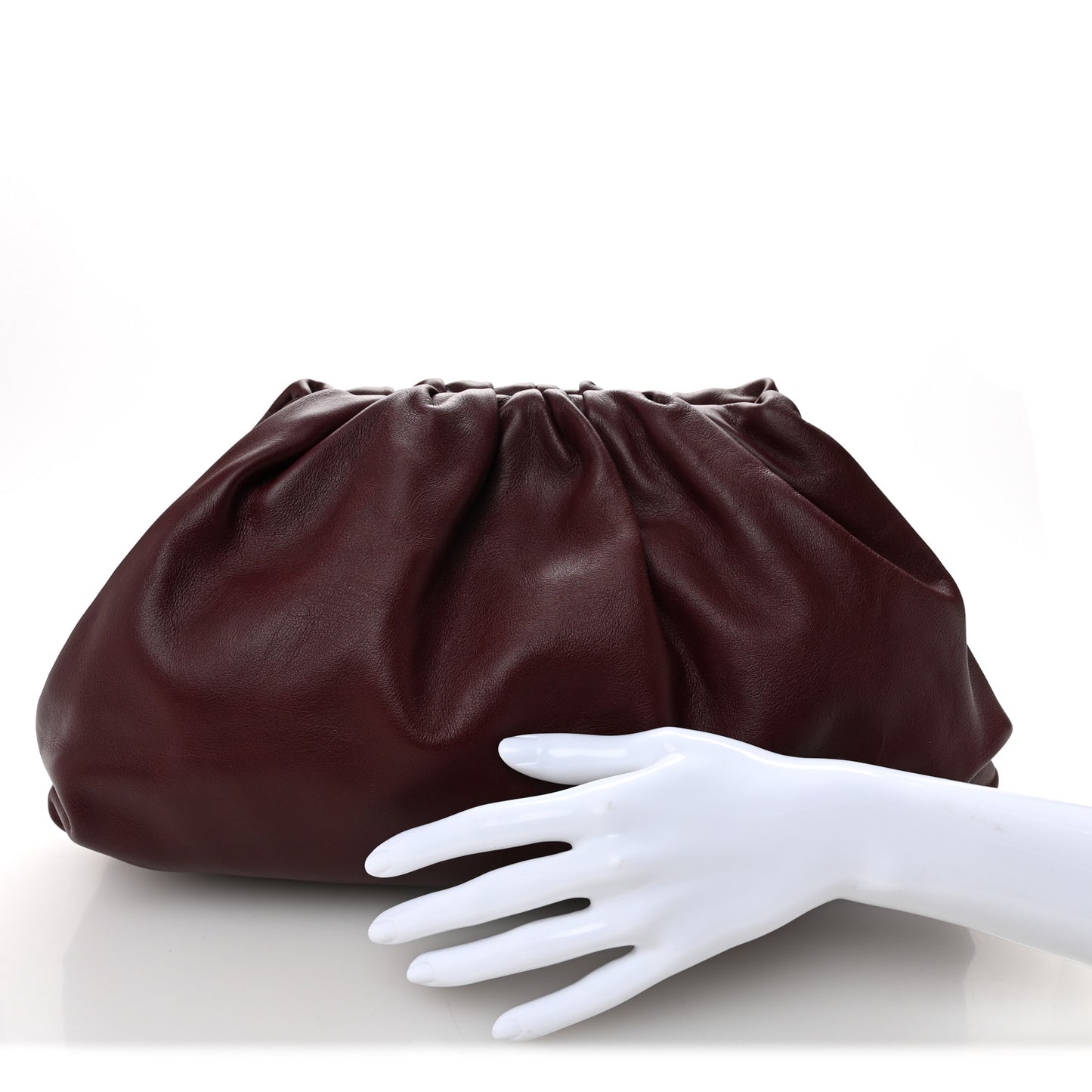 Smooth Butter Calf The Pouch Oversized Clutch Bordeaux