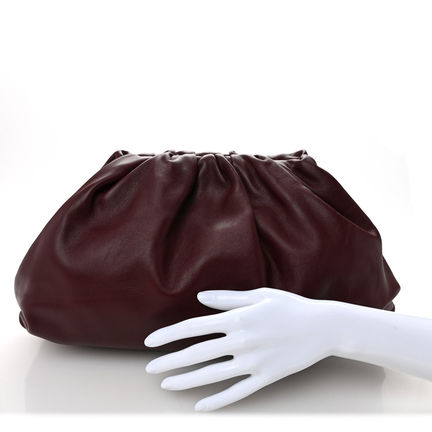 Bottega Veneta Smooth Butter Calf The Pouch Oversized Clutch Bordeaux 2 of 10