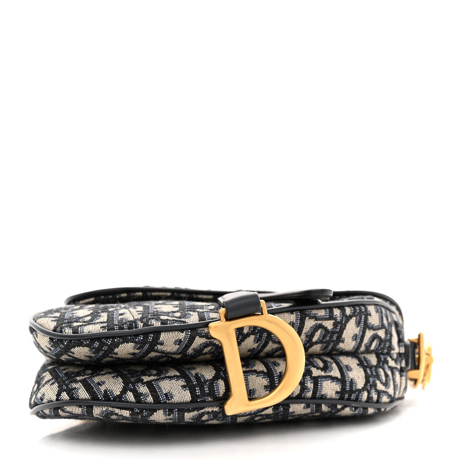 Christian Dior Oblique Mini Saddle Bag Blue 4 of 12