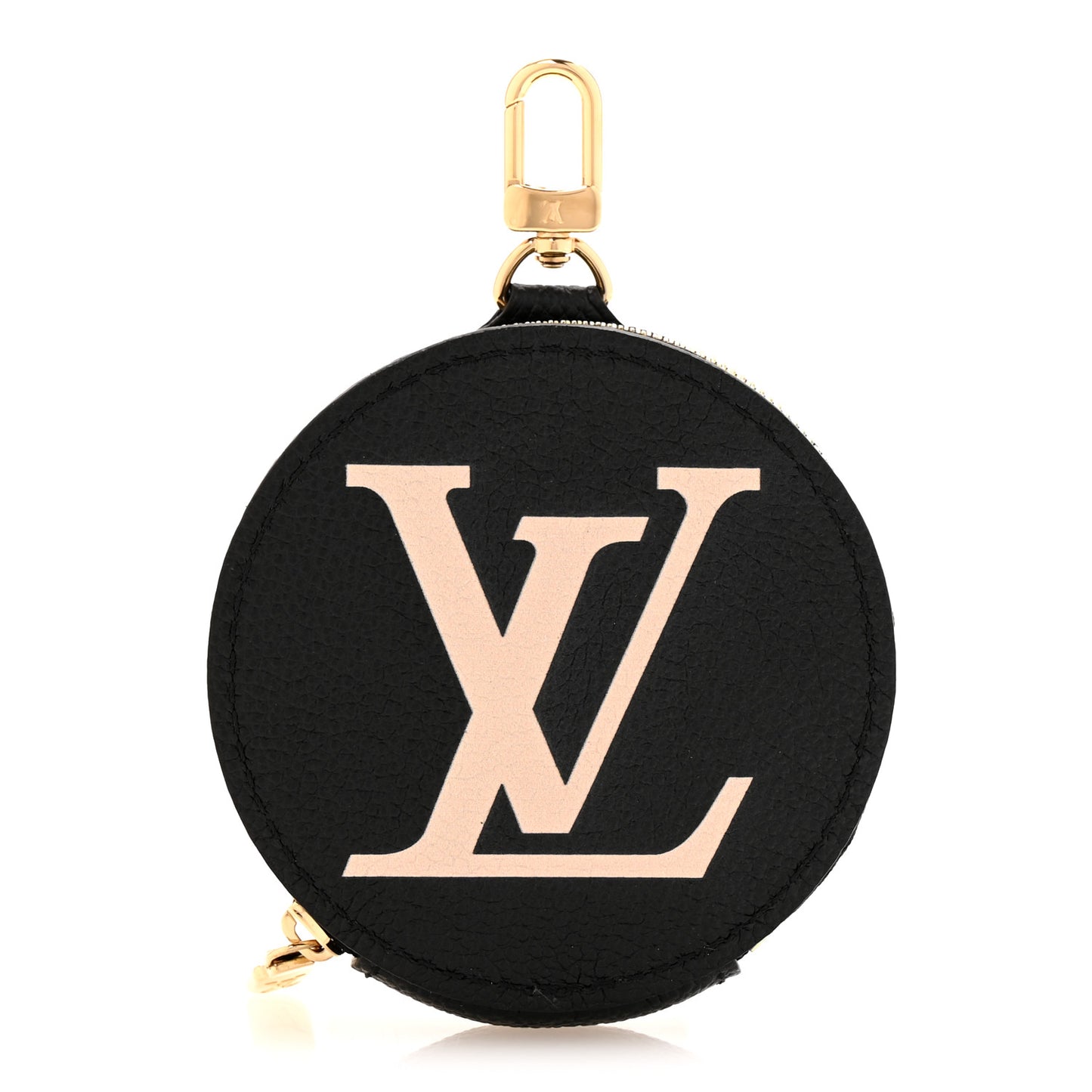 Empreinte Monogram Giant Round Coin Purse Black Beige
