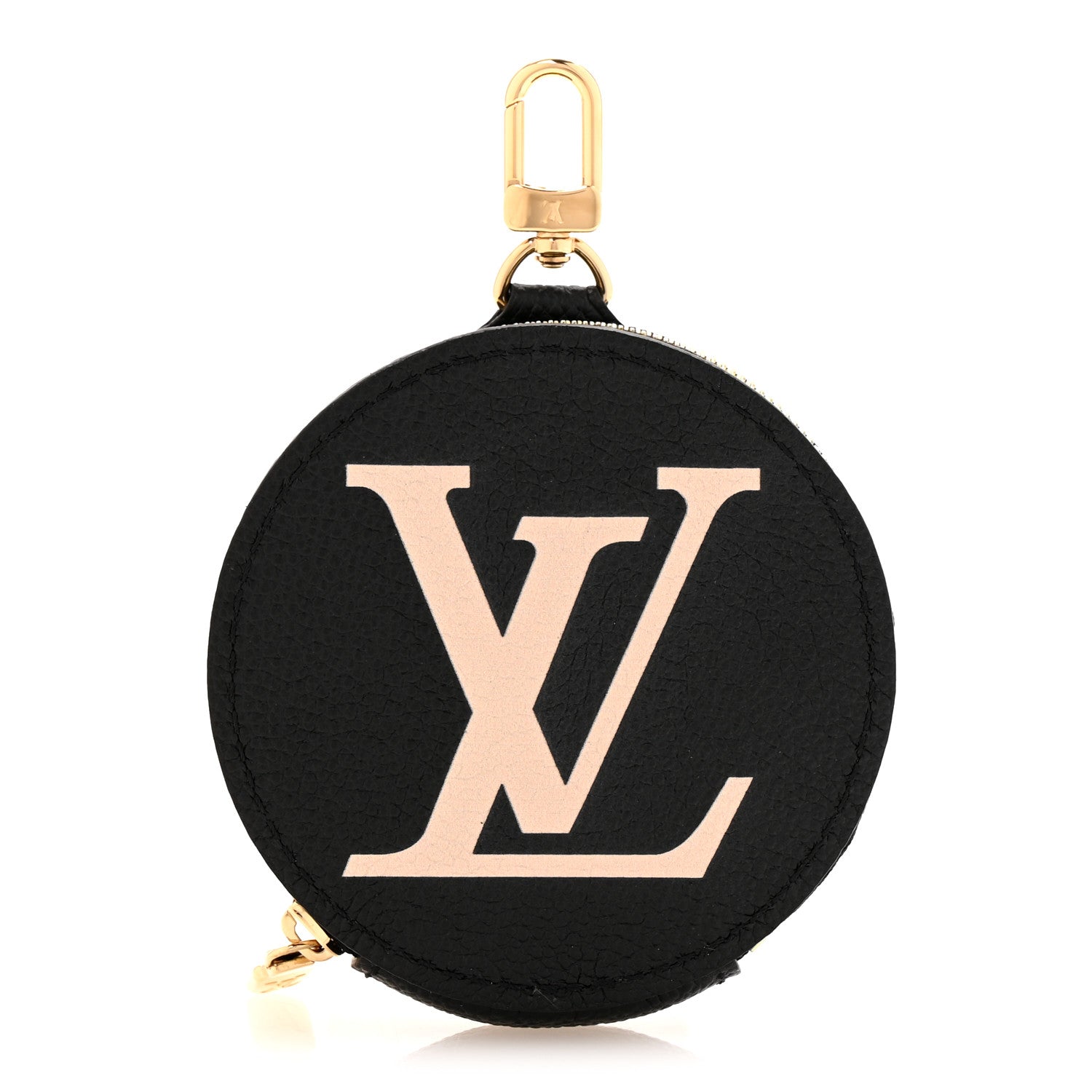 Louis Vuitton Empreinte Monogram Giant Round Coin Purse Black Beige 1 of 7