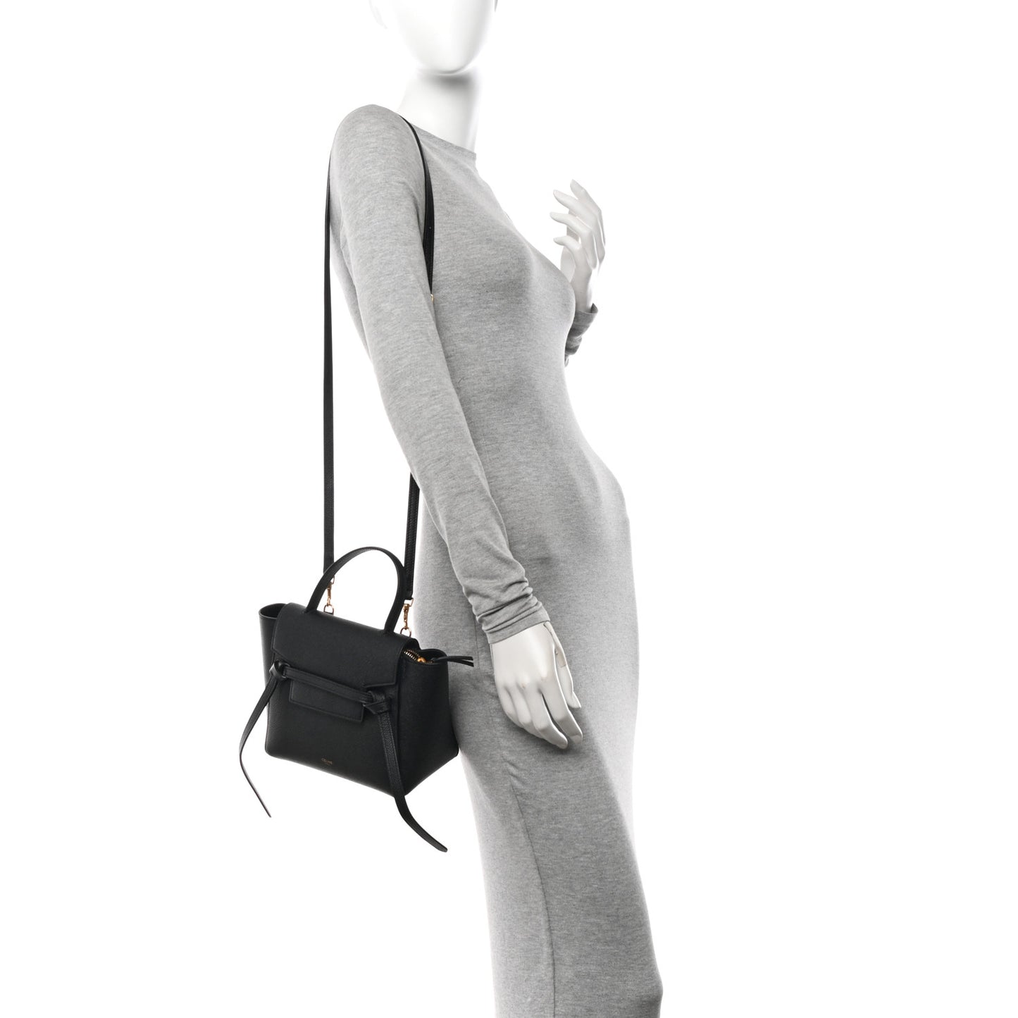 Grained Calfskin Nano Belt Bag Black