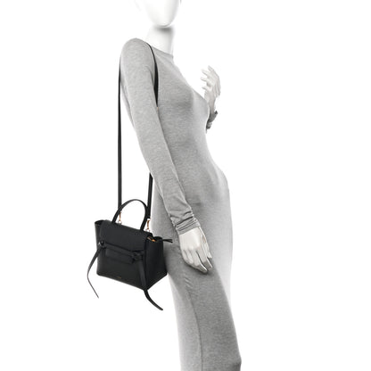 Celine Grained Calfskin Nano Belt Bag Black 2 of 12