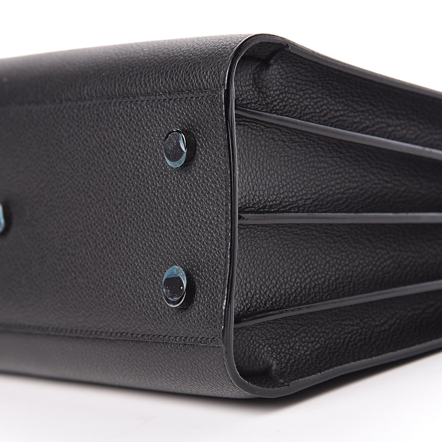 Grained Calfskin Baby Sac De Jour Black