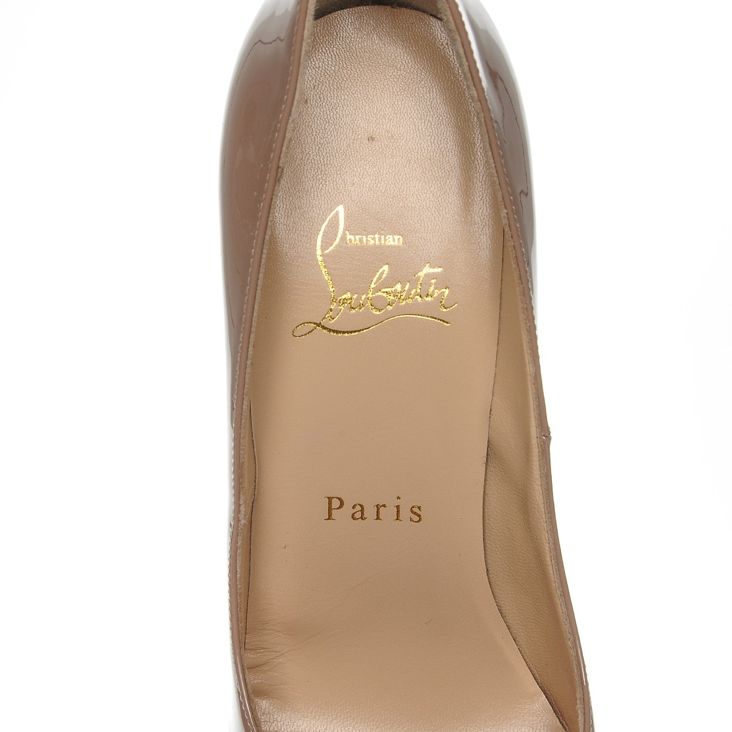 Christian Louboutin Patent Lady Lynch 120 Pumps 35 Nude 6 of 7