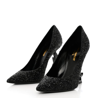 Saint Laurent Glitter Opyum 100 Pumps 37 Black 3 of 9