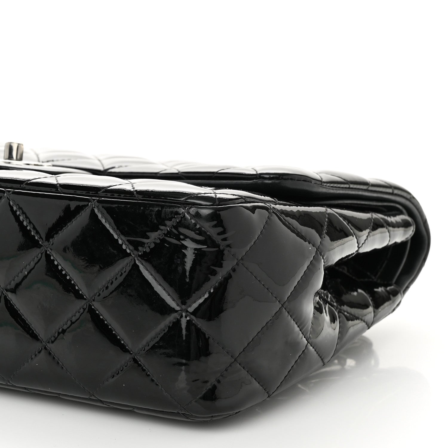 Chanel Patent Quilted Jumbo Double Flap Black 10 of 10