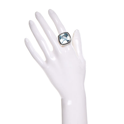 David Yurman Sterling Silver Blue Topaz 16mm Albion Statement Ring 52 6 2 of 7