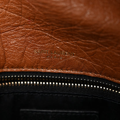 Saint Laurent Crinkled Calfskin Matelasse Monogram Medium Niki Chain Satchel Light Caramel 7 of 10