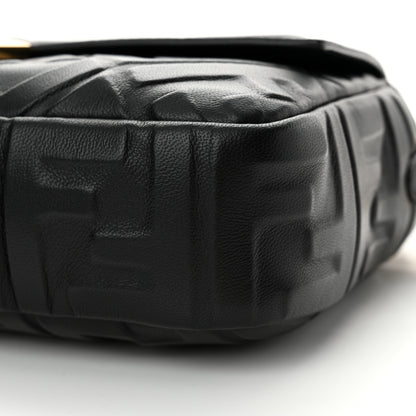 Fendi Nappa FF 1974 Embossed Baguette Black 10 of 11