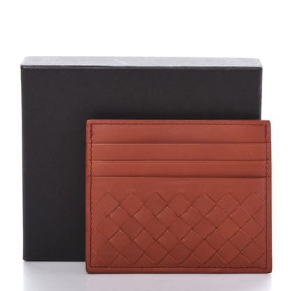 Bottega Veneta Nappa Intrecciato VN Card Case Rust 9 of 9
