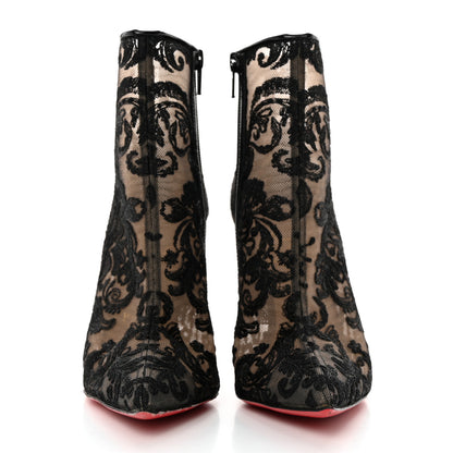 Christian Louboutin Lace Gipsybootie 100 Ankle Boots 37.5 Black 2 of 13