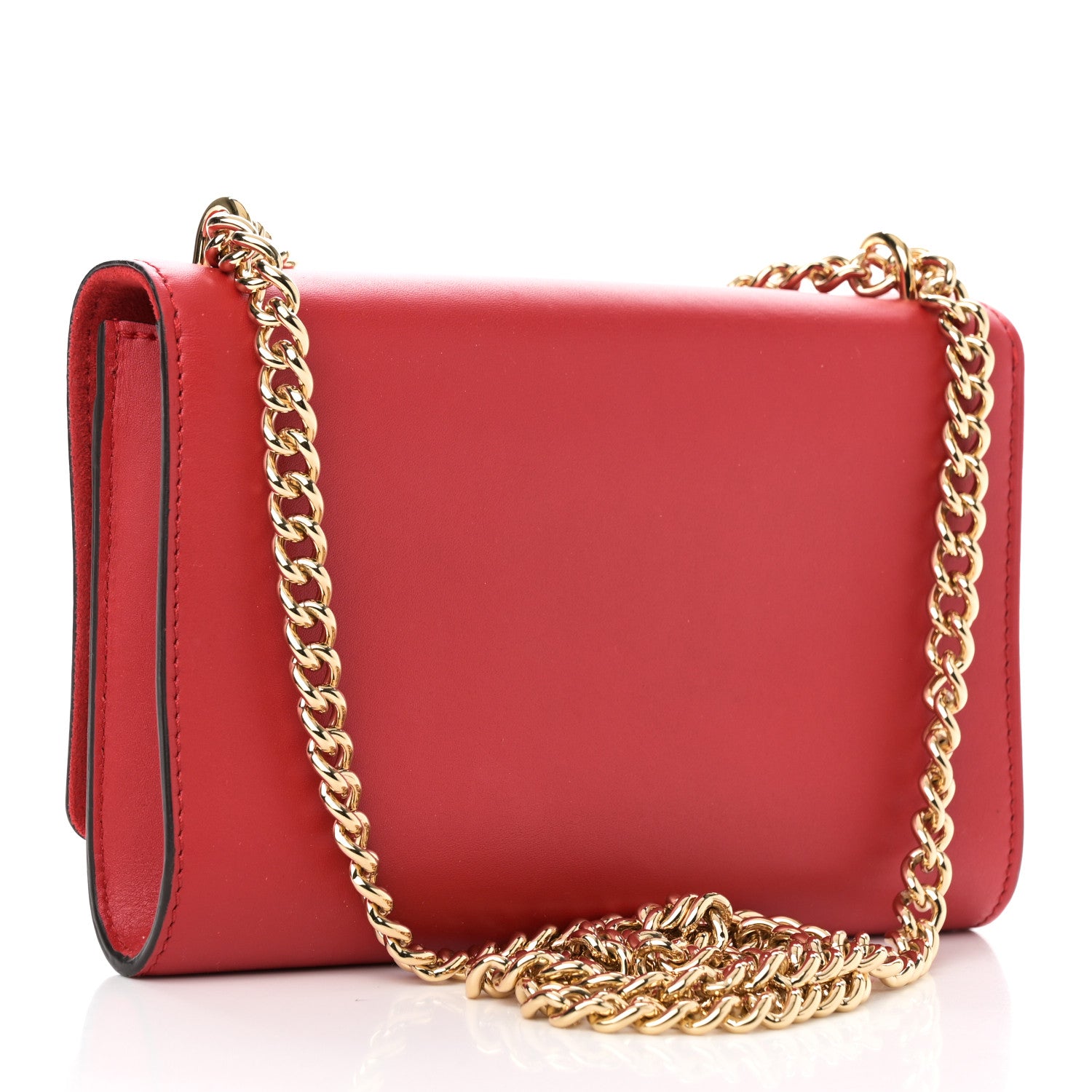 Louis Vuitton Calfskin Chain Louise MM Red 3 of 9
