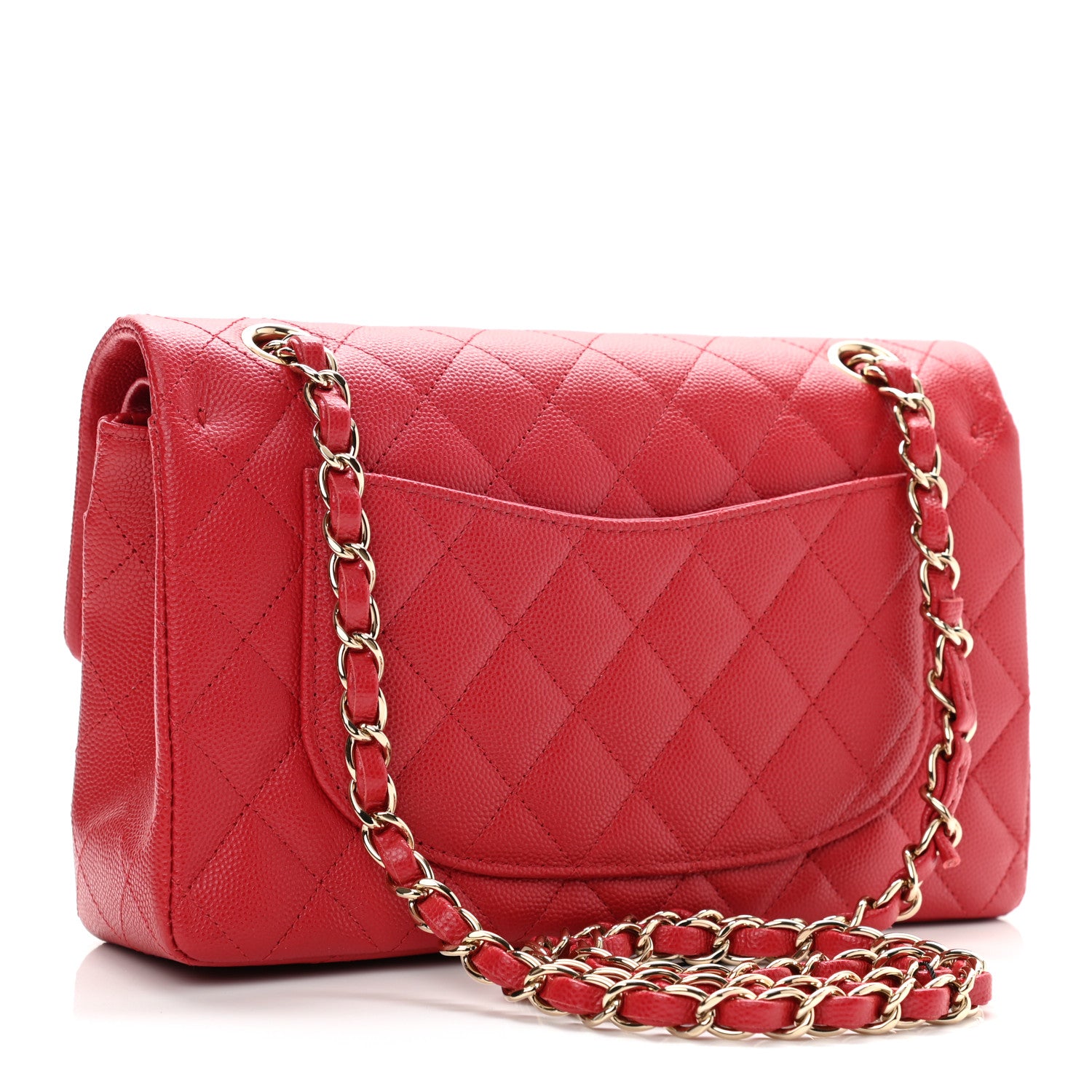 Chanel Caviar Quilted Small Double Flap Red 2 of 10