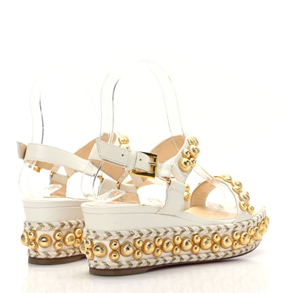 Christian Louboutin Shiny Nappa Rondaclou 60 Platform Sandals 35 Latte 4 of 7