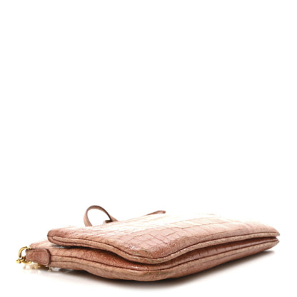 Miu Miu Vernice Crocodile Embossed Crossbody Bag Antico 4 of 10