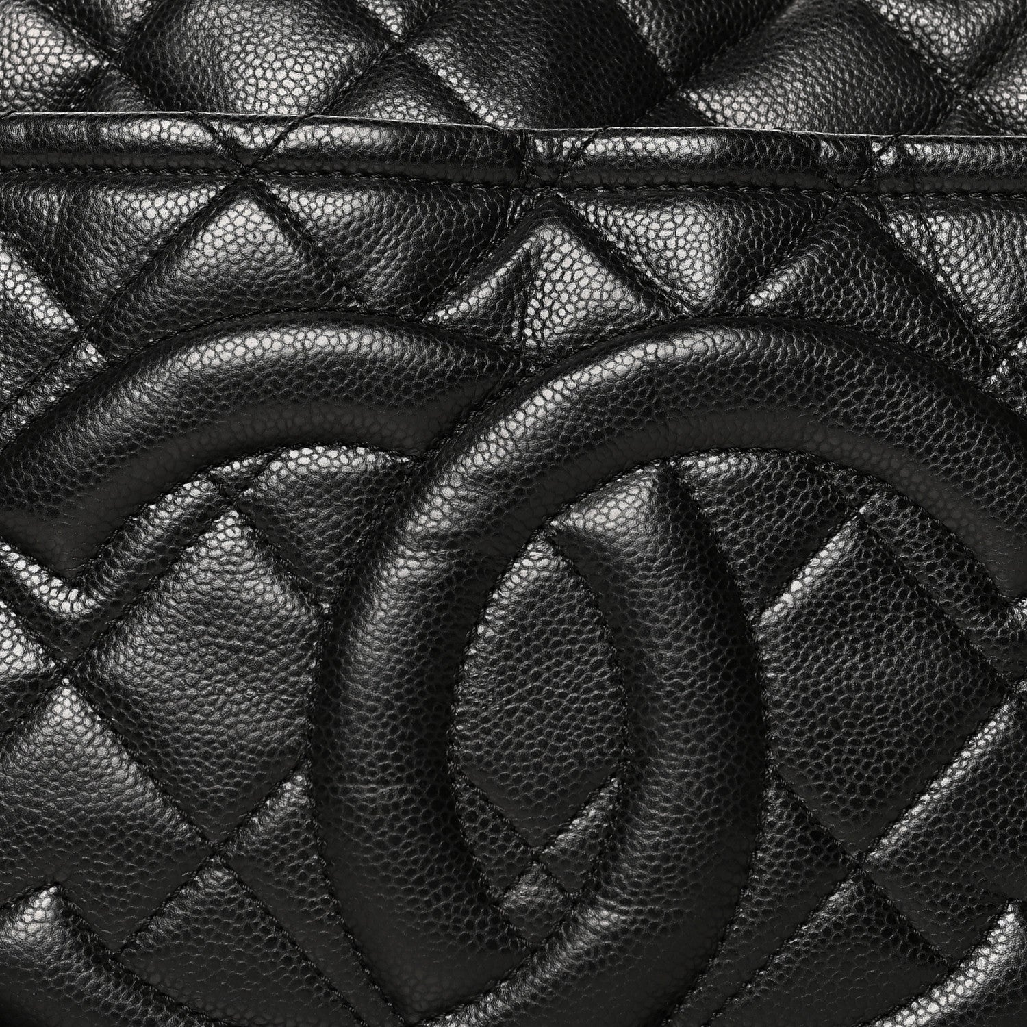 Chanel Caviar Quilted CC Timeless Soft Tote Black 8 of 12