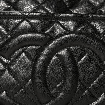 Chanel Caviar Quilted CC Timeless Soft Tote Black 8 of 12